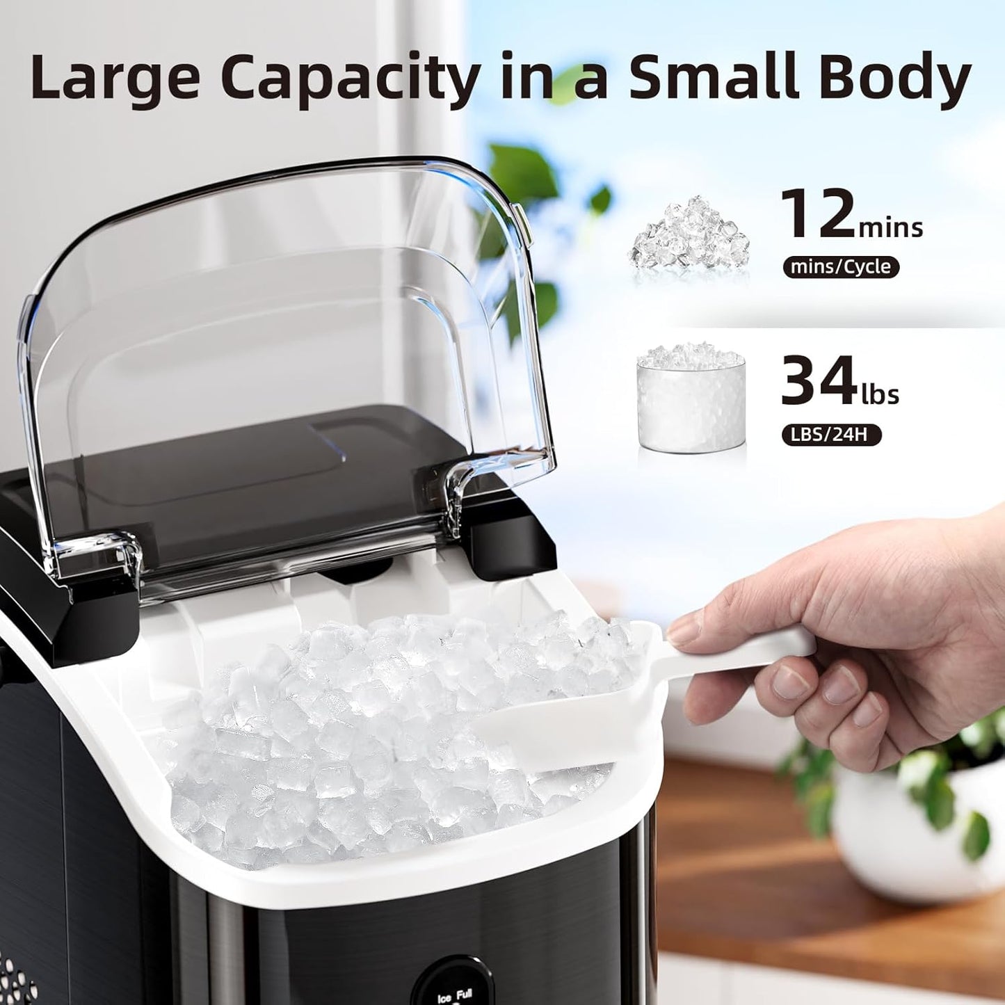 Machine à Glace Portative - Capacité de 34lb/24h