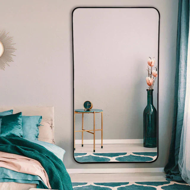 Miroir rectangulaire pleine longueur avec bord arrondi I 170x90 cm