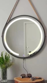 Miroir LED rond 3 couleurs avec poignée Adnet 45 CM