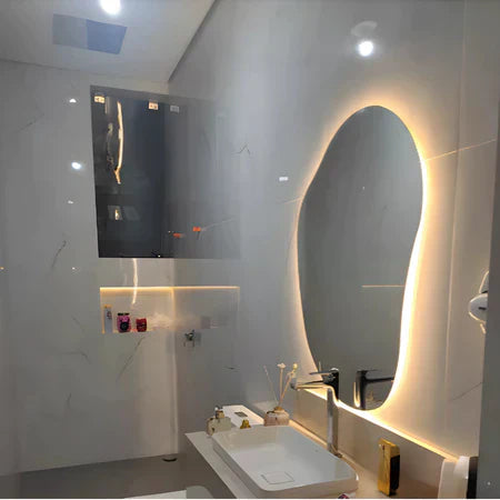 Miroir LED organique 75 x 58 cm