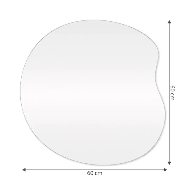 Miroir organique fin avec LED 60x60 cm