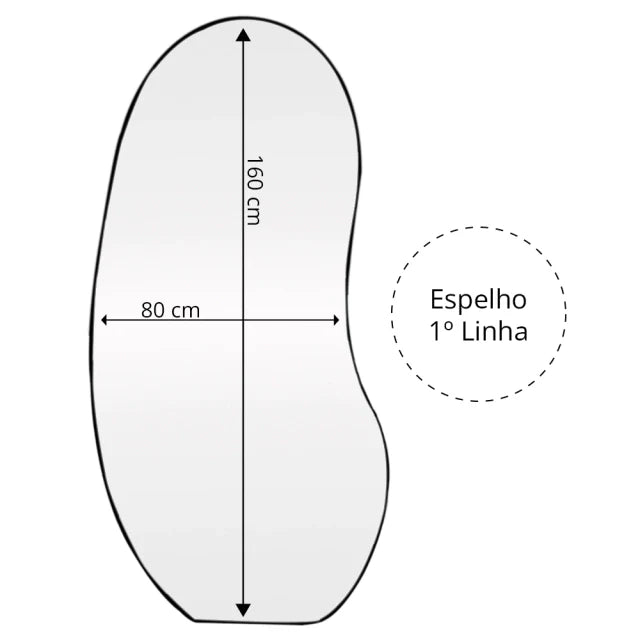 Miroir corps entier Bean 160x80 cm