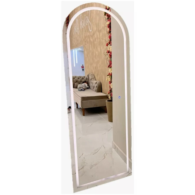 Miroir LED Ovale Base Droite 180x90 Ecran Tactile